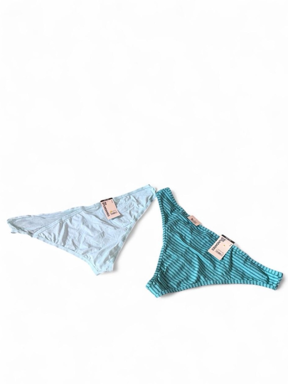 No Boundaries Thong Bundle 3X Blue & Light Blue NWT 2 Pack